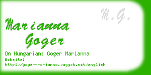 marianna goger business card